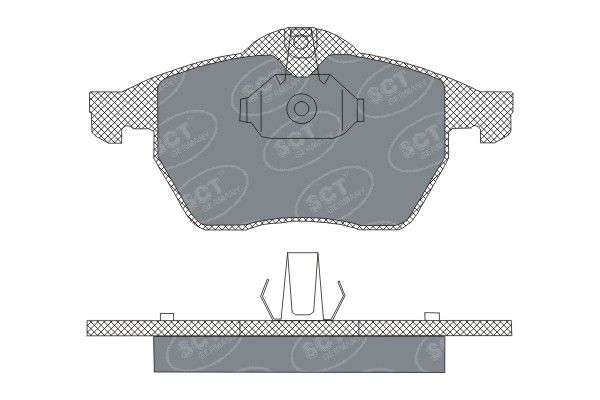 SCT GERMANY Комплект тормозных колодок, дисковый тормоз SP 303 PR